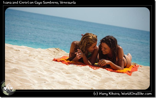 Ivana and Gretel on Cayo Sombrero, Venezuela